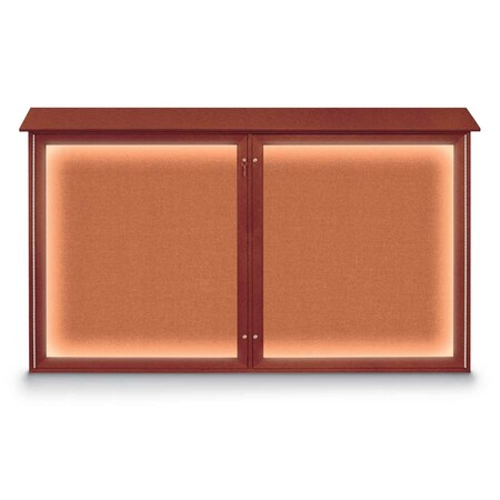 United Visual Products Single Door Indoor Enclosed Easy Tack Bo UV300EZ-BLUE-SATIN